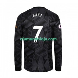Camisola Arsenal Bukayo Saka 7 Homem Equipamento Segundo 2022-2023 Manga Comprida